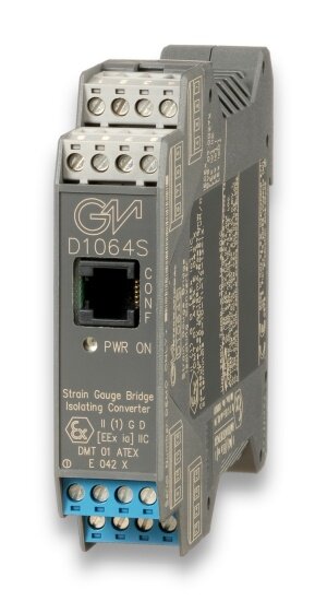 GM International D1064S SIL 2 Load Cell/Strain Gauge Bridge Isolating Converter DIN-Rail Model D1064S