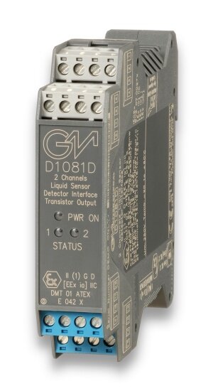 GM International D1081D Flammable Liquid Presence Detector Interface Transistor Output DIN-Rail Model D1081D