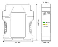 GM International D1081D Flammable Liquid Presence Detector Interface Transistor Output DIN-Rail Model D1081D
