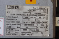 STAHL ST 3016-8 1/1 Elektrokettenzug ST3016-8 1/1 1600daN 8m/min 2,3KW Used