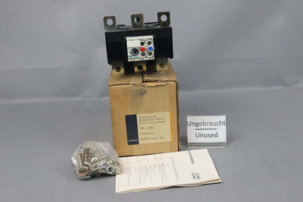 Siemens 3UA62 00-3J &Uuml;berlastrelais 3UA6200-3 110-135A Unused OVP