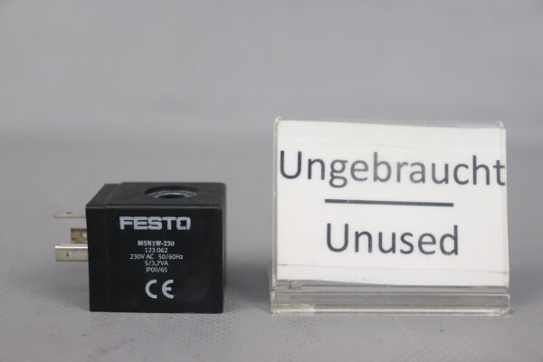 Festo MSN1W-230 Magnetspule 123062 230VAC 50/60Hz 5VA Unused