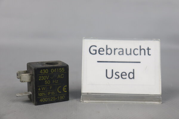 Joucomatic 430 04155 Magnetspule 400125-197 230V 4W Used