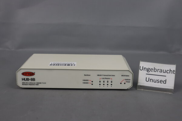 Corega HUB-8B Switching HUB S705-10103-10 Rev.A 100-250VAC 50/60Hz 0,3A Unused