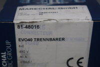Marechal 81-48016 EVO40 Separable intermediate connector 480V 6+E 40A Unused OVP