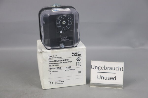 Kromschr&ouml;der DG50U-3 gas pressure monitor 84447350 2.5-50 mbar Unused OVP