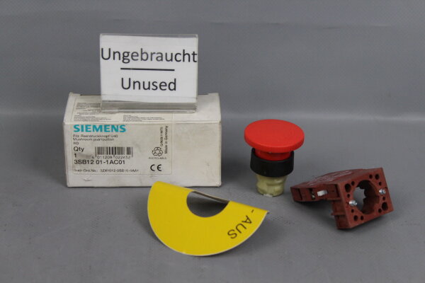 Siemens 3SB12 01-1AC01 Pilz-Rastdruckknopf 3SB1201-1AC01 Unused OVP