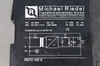 Michael Riedel RNTU 180 S Transformer RNTU180S 230VAC 24VDC 7,5A Used