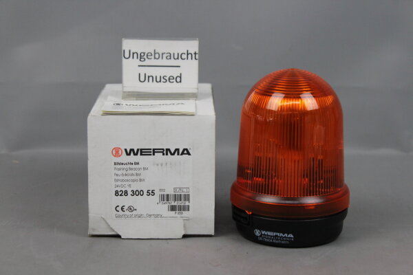 Werma Signaltechnik 828.300.55 Gelb Blitzleuchte 24VDC E:02 828 300 55 Unused OVP