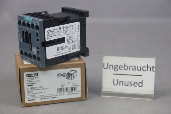 Siemens 3RT2016-1BB42 Sch&uuml;tz E06 DC24V Unused OVP