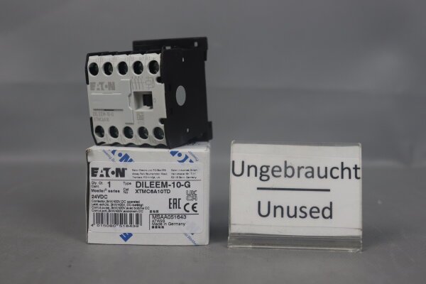 Eaton DILEEM-10-G Leistungssch&uuml;tz 051643 XTMC6A10TD 24VDC 3kW Unused OVP