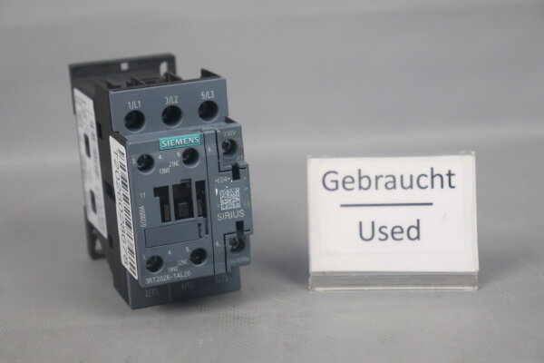 Siemens Sirius 3RT2026-1AL20 Power Contactor 230V 50/60Hz E:04 Used