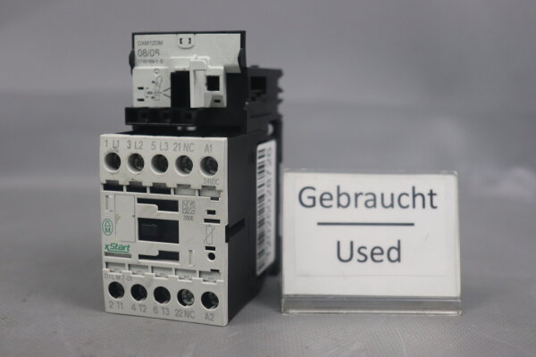 Moeller DILM7-01 Leistungssch&uuml;tz 24VDC 2,2kW + OXM12DM 08/08 1740169-1 E Used