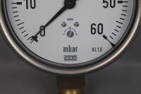 WIKA KI.1,6 Manometer EN 837-3 EN837-3 0-60mbar...
