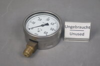 WIKA KI.1,6 Manometer EN 837-3 EN837-3 0-60mbar Unused