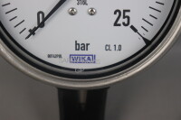 WIKA Cl.1.0 Manometer 0-25bar EN 837-1 EN837-1 Unused