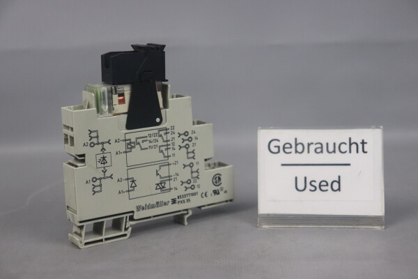 Weidm&uuml;ller PXS35 relay socket 8533771001+ RCL314024 relay 8693260000 24VDC Used