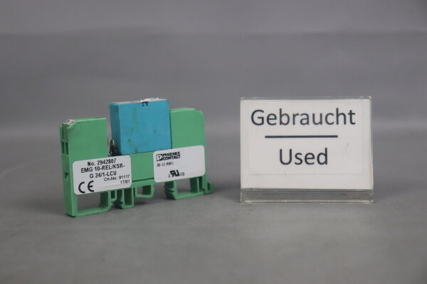Phoenix Contact EMG 10-REL/KSR-G 24/1-LCU relay module 2942807 Used