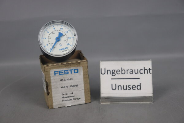 Festo MA-50-16-1/4 pressure gauge 356759 Unused OVP