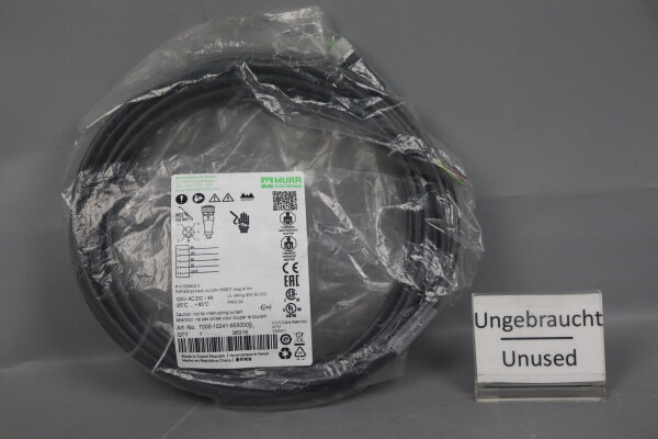 Murrelektronik 7000-12241-6550500 Connection cable M12 5m 125VAC/DC Unused OVP