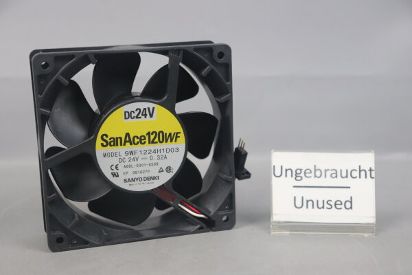 Sanyo Denki 9WF1224H1D03 L&uuml;fter A90L-0001-0509 120 x120 x38mm 24VDC 0.32A Unused