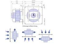 ZIEHL-ABEGG GR25C-6IK.BA.CR Radialventilator 115669/A01 3530/min 0,76kW Unused