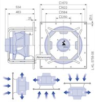 Ziehl-ABEGG GR50I-ZID.GL.CR Radialventilator 116905/A11 4,6KW 2150rpm Used