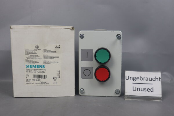Siemens 3SB1 802-8AC DRUCKTASTER GEKAPSELT E:01 00739344 Unused OVP