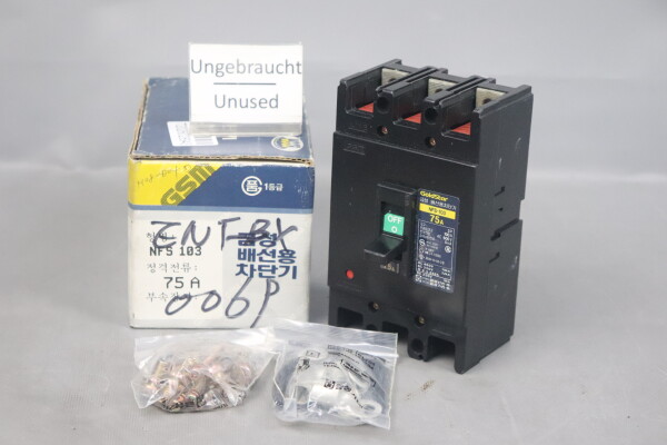 Goldstar NFS-103 Leistungsschalter 75A 600VAC 5kA NFS103 Unused OVP