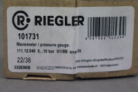 Riegler 110.46-K Manometer 101731 0...10bar G1/8B Unused OVP