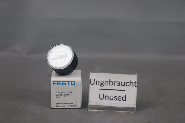 Festo MAP-40-4-1/8-EN Pr&auml;zisionsmanometer 162842 Kl.1,6 0-4bar 0-60psi Unused OVP