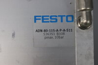 Festo ADN-80-115-A-P-A-S11 KOMPAKTZYLINDER 536351 10bar Used