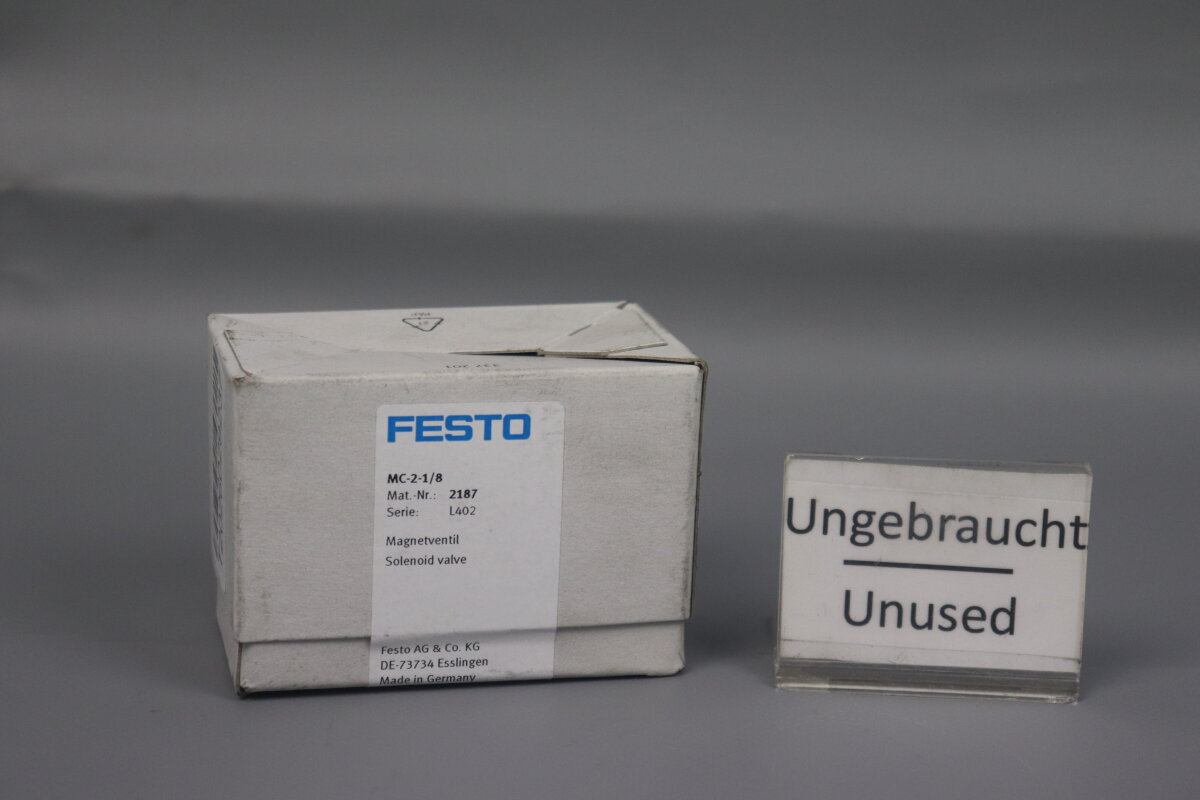 Festo MC-2-1/8 Magnetventil 2187 0,95-7bar 14-105psi G1/8 300l/min Se