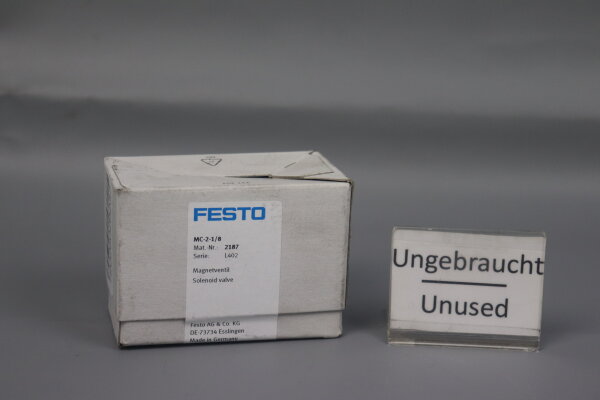 Festo MC-2-1/8 Magnetventil 2187 0,95-7bar 14-105psi G1/8 300l/min Sealed
