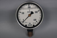 WIKA Cl.1.6 Manometer 0-400bar EN 837-1 EN837-1 Type:2 Unused