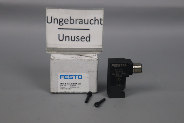 Festo VSCS-B-M32-MH-WA-1R3 Magnetventil 573214 Unused OVP
