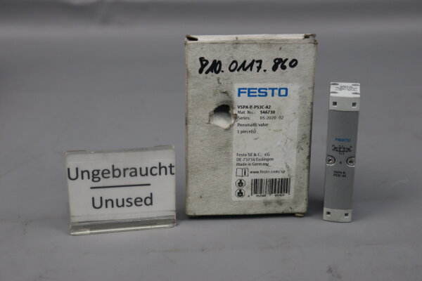 Festo VSPA-B-P53C-A2 Pneumatikventil 546730 Unused OVP