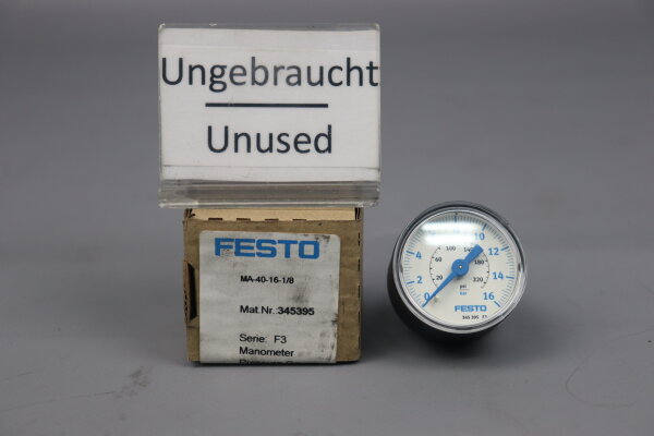 Festo MA-40-16-1/8 Manometer 345395 Unused OVP