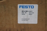 Festo MS4-EM1-1/4-S Einschaltventil 541259 14bar 210psi...
