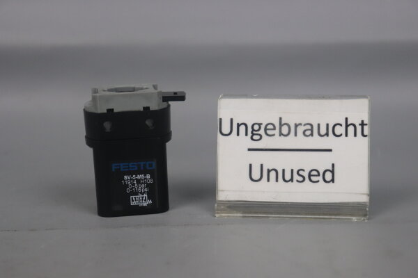 Festo SV-5-M5-B Pneumatic Valve 11914 0&ndash;8 bar 0&ndash;116 psi Unused