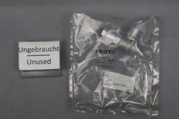 Festo HGL-3/8-B Non-return valve 530032 Unused OVP