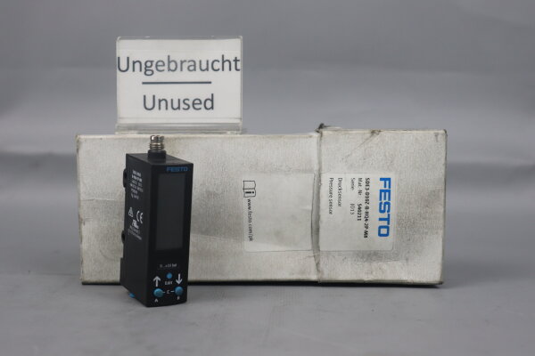Festo SDE3-D10Z-B-HQ4-2P-M8 Pressure Sensor 540211 24 VDC Unused OVP