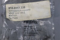 FESTO VBQF-U-G18-E Quick-Release Bleed Valve VBQFUG18 547531 Unused