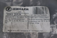 Riegler 103810 Drosselventil in Blockform, Alu eloxiert, G 1/8 PN max. 10 bar Unused OVP