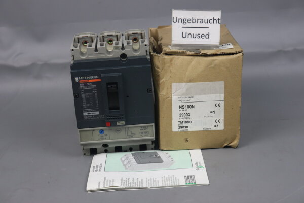 Merlin Gerin NS100N NS100-160-250 N/H/NA Leistungsschalter 29003 750V Unused