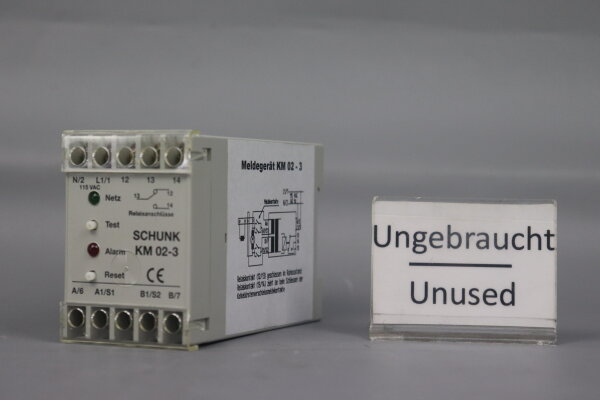 SCHUNK KM 02-3 Sicherheitsrelais KM02-3 115VAC 60Hz Unused