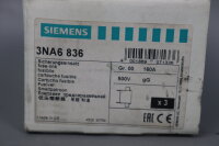 3x Siemens 3NA6836 Sicherungseinsatz 3NA6 836 160A 500V...