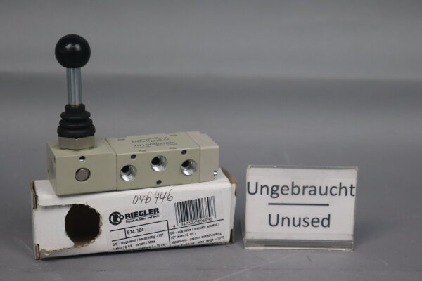 Riegler Metal Work 514.124 5/3-Wegeventil 7010000500 Handbet&auml;tigt 10bar Unused OVP