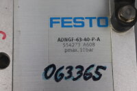Festo ADNGF-63-40-P-A Kompaktzylinder 10bar 554273 Used