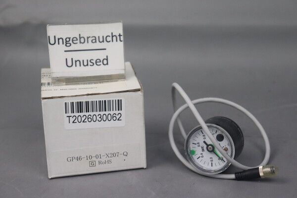 SMC GP46-10-01-X207  PNEUMATIC PRESSURE GAUGE GP461001X207 Unused